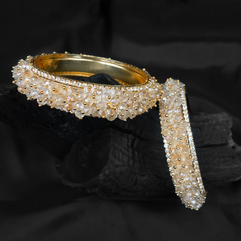 White Moti Bangles